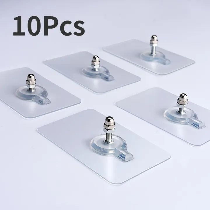 10pcs Strong Self Adhesive Punch Free Wall Hooks - Cartiva7