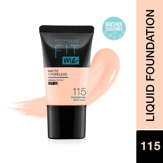 2-in-1 Makeup Deal – Maybelline New York Fit Me, Liquid Foundation & Face Powder Combo For Smooth, Flawless Finish – Ivory Shade (115) - Cartiva7