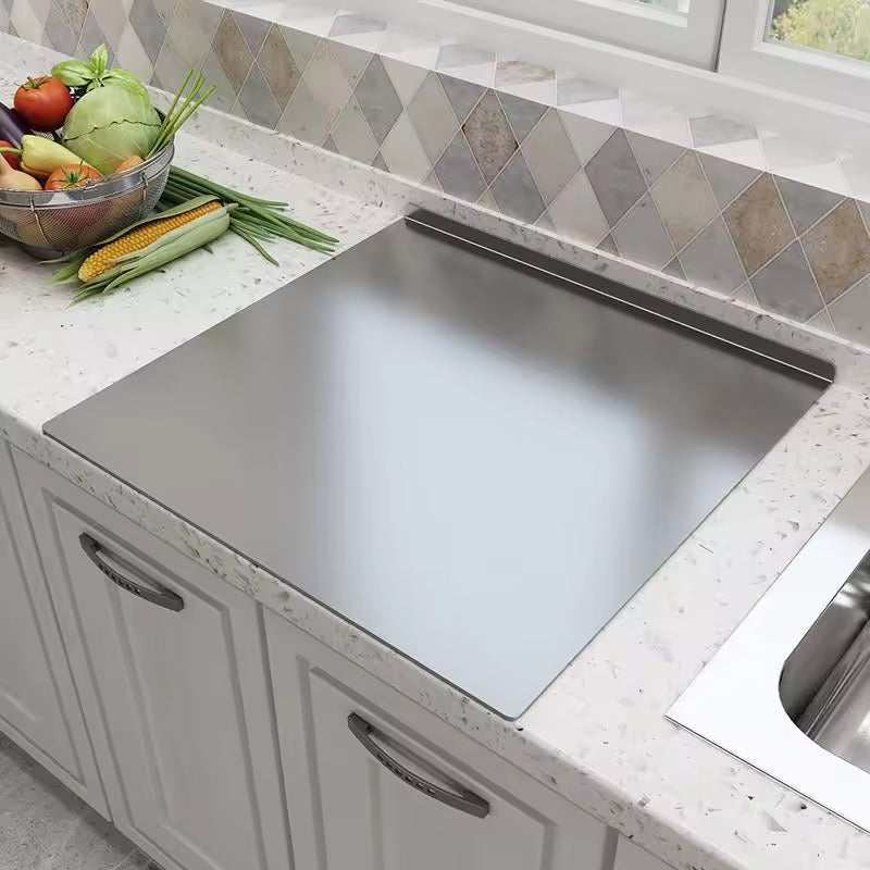 Stainless Steel Chopping Board Double Panel Cutting Board Vegetable Fruit Meat Dough Baking Chopping Board Kitchenware - Cartiva7