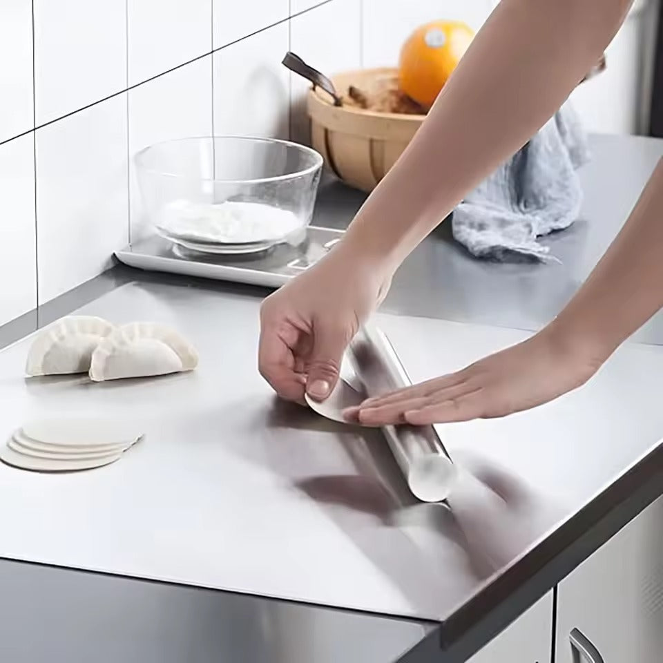 Stainless Steel Chopping Board Double Panel Cutting Board Vegetable Fruit Meat Dough Baking Chopping Board Kitchenware - Cartiva7