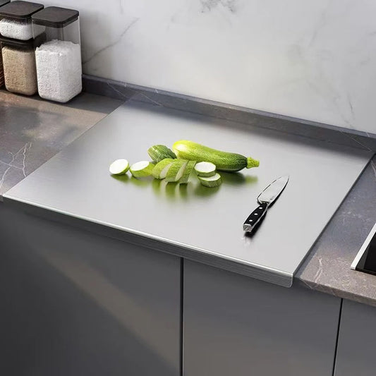 Stainless Steel Chopping Board Double Panel Cutting Board Vegetable Fruit Meat Dough Baking Chopping Board Kitchenware - Cartiva7