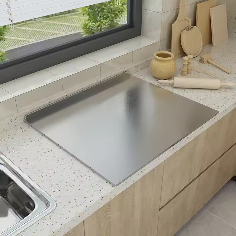 Stainless Steel Chopping Board Double Panel Cutting Board Vegetable Fruit Meat Dough Baking Chopping Board Kitchenware - Cartiva7