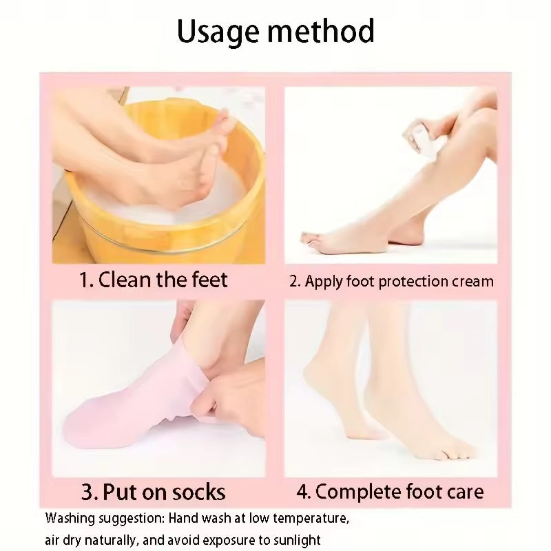 Silicone Jelly Socks Gel Moisturizing Socks Foot Care Protector - Cartiva7