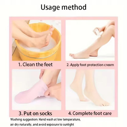 Silicone Jelly Socks Gel Moisturizing Socks Foot Care Protector - Cartiva7