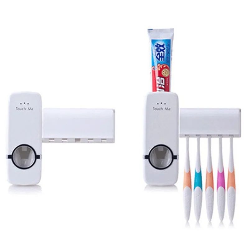 Toothpaste Dispenser With 5 Brush Holder Wall Mounted - Cartiva7
