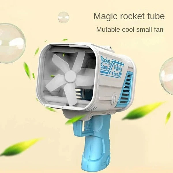 High-Speed 36-Hole Bubble Blaster Gun with Dual Caps (Automatic Bubble Toy) - Cartiva7