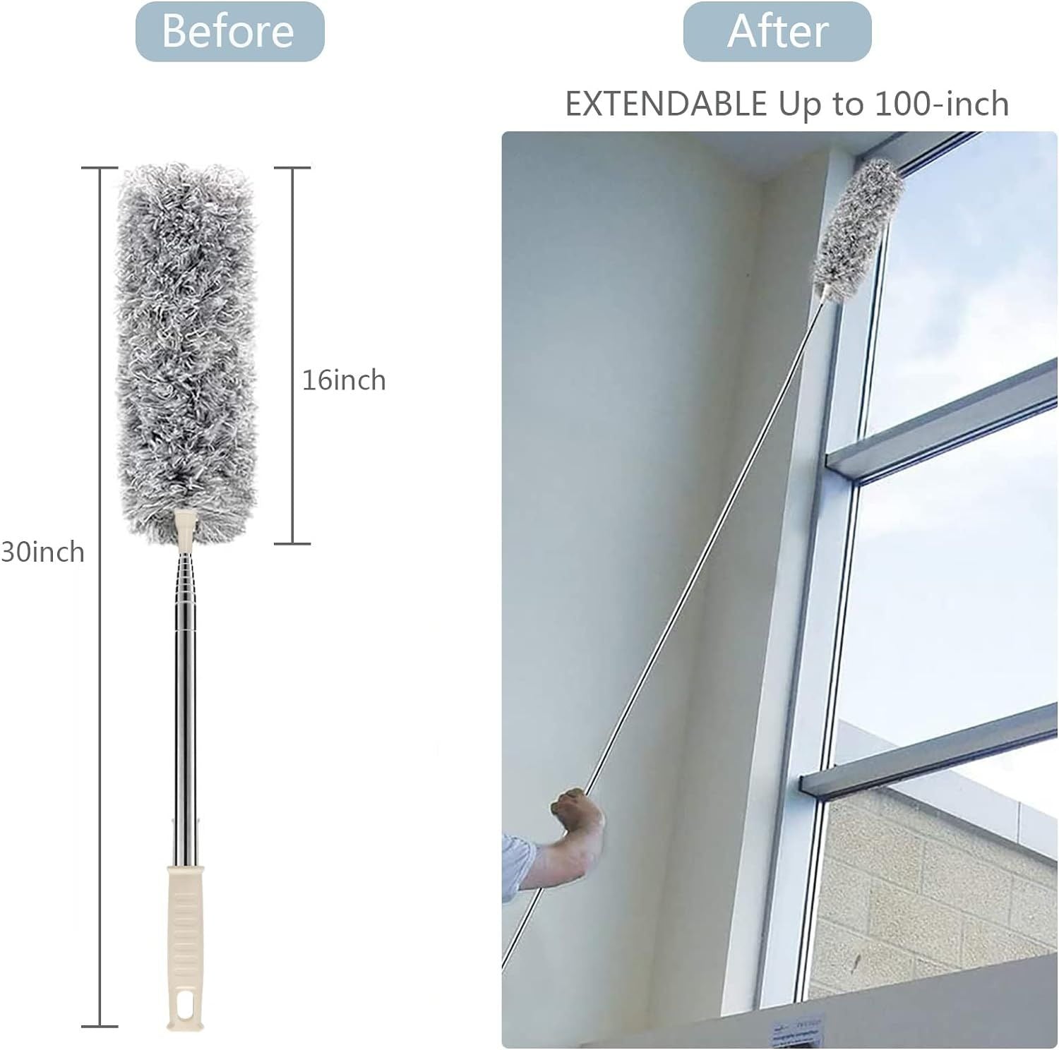 Microfiber Duster Extendable up-to 8 feet - Cartiva7