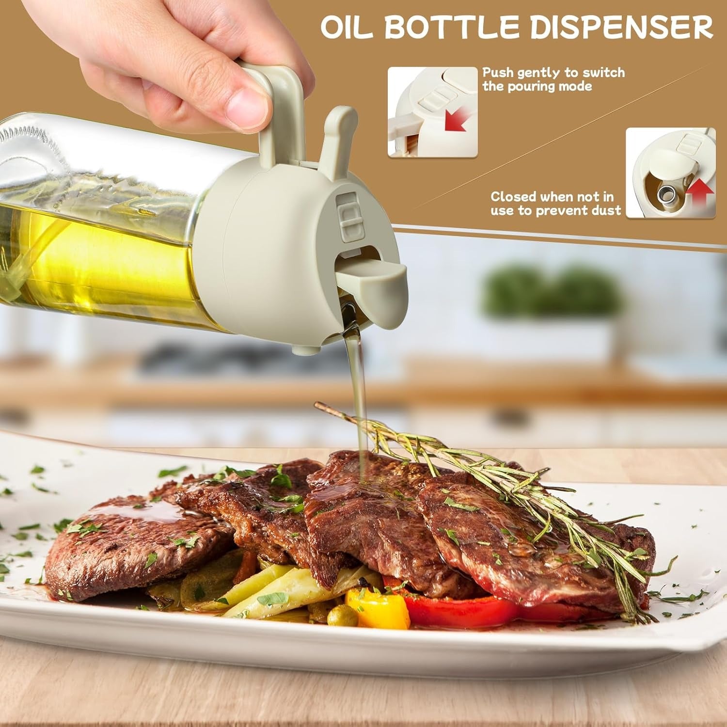 Oil Sprayer for Cooking ,2 in 1 Oil Dispenser and Oil Sprayer - Cartiva7