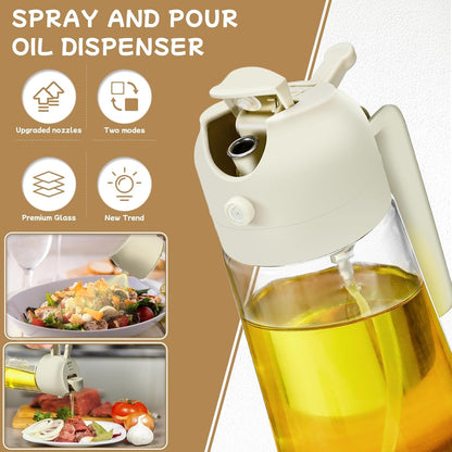 Oil Sprayer for Cooking ,2 in 1 Oil Dispenser and Oil Sprayer - Cartiva7