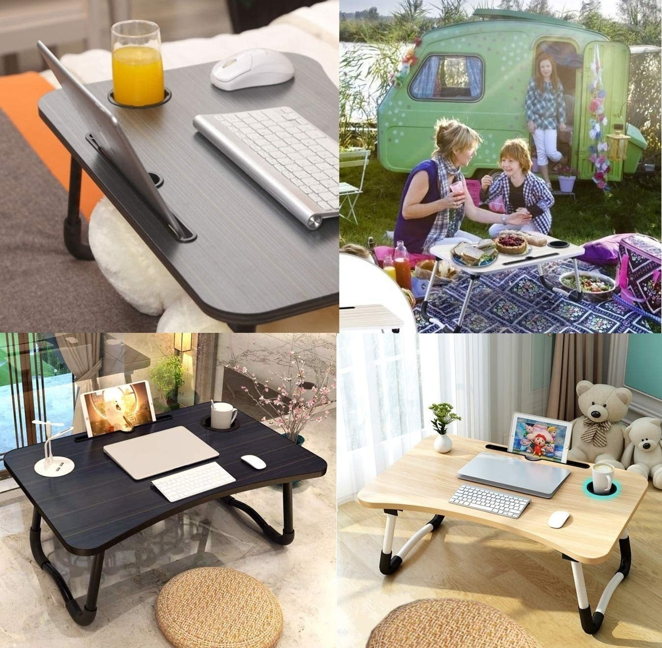 Wooden Foldable Laptop Table - Cartiva7