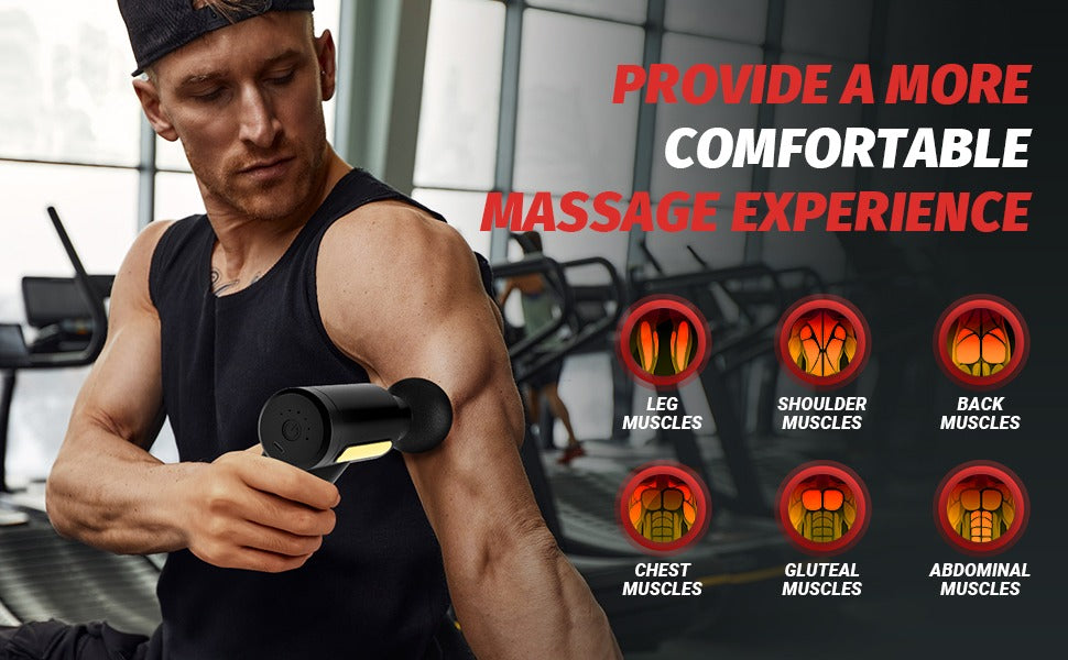 Massage Gun, Portable Muscle Massager Tool for Full Body Pain Relief(Black) - Cartiva7