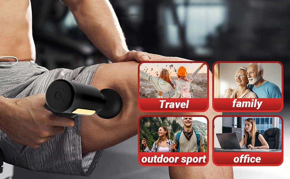 Massage Gun, Portable Muscle Massager Tool for Full Body Pain Relief(Black) - Cartiva7