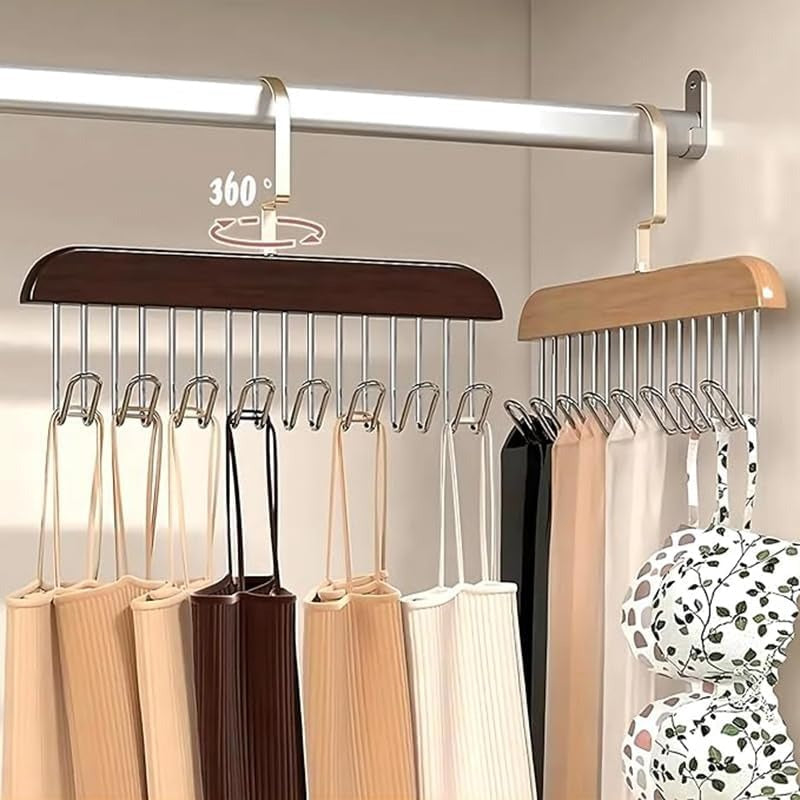 360°rotating 8 Hooks Wooden Hanger - Cartiva7