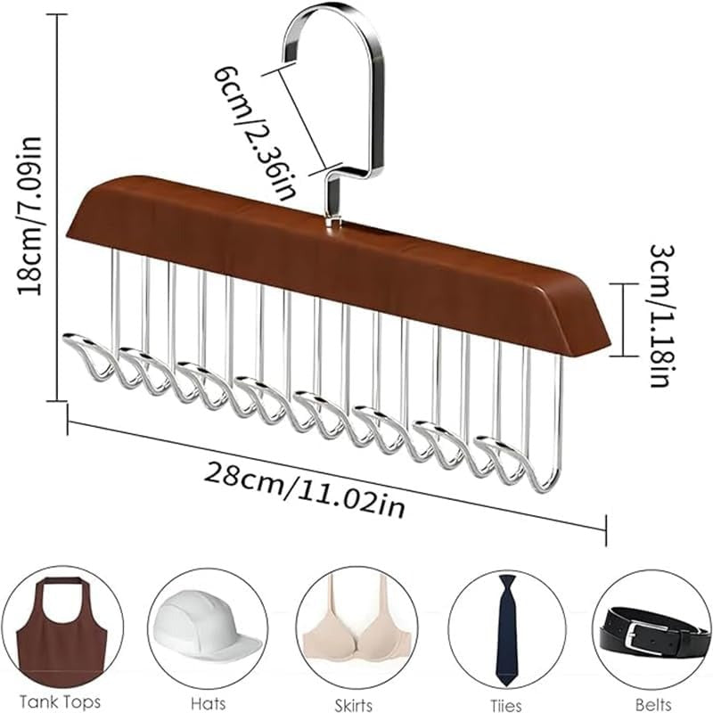360°rotating 8 Hooks Wooden Hanger - Cartiva7