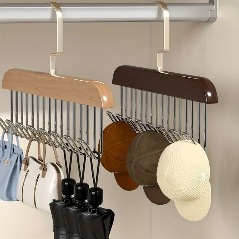 360°rotating 8 Hooks Wooden Hanger - Cartiva7
