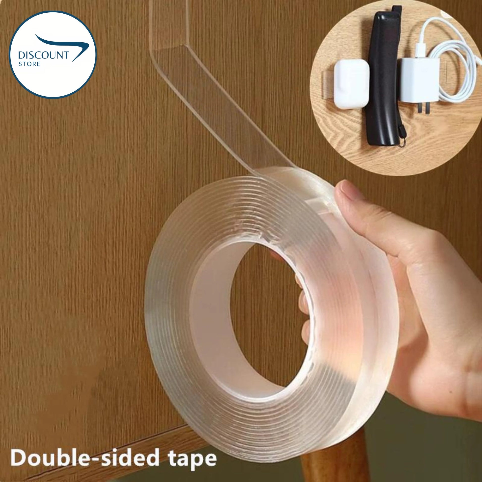 Nano Double Sided Transparent Tape 3 Meter - washable Reusable Tape - Cartiva7