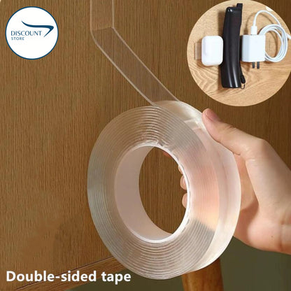 Nano Double Sided Transparent Tape 3 Meter - washable Reusable Tape - Cartiva7