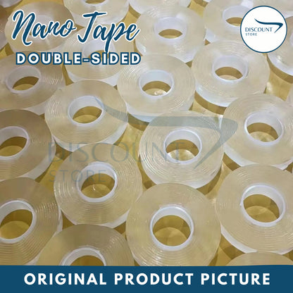 Nano Double Sided Transparent Tape 3 Meter - washable Reusable Tape - Cartiva7