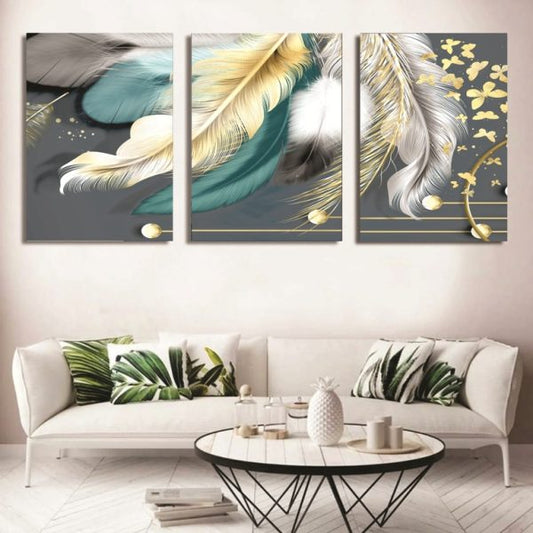 Set Of 3 Wooden Art Frames For Wall Decoration - Cartiva7
